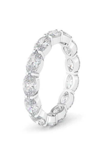 Hautecarat Oval Lab Created Diamond Eternity Ring In White Gold