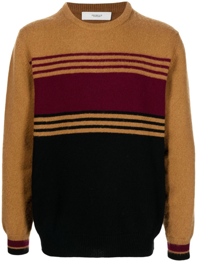 Pringle Of Scotland Colour-block Wool Jumper In Black