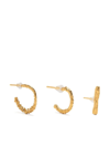 Alighieri Starry Night Earrings Set Of Three In Gold