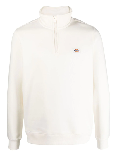 Dickies Construct High-neck Zipped Sweatshirt In Neutrals