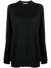 Jil Sander Crew-neck Knitted Jumper In Black