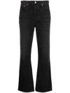 Agolde Nico Stretch High Rise Slim Fit Jeans In Black