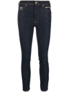 VERSACE JEANS COUTURE LOGO-PATCH SKINNY-CUT JEANS