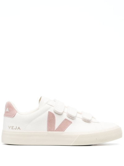 Veja Recife Rubber-trimmed Leather Trainers In White