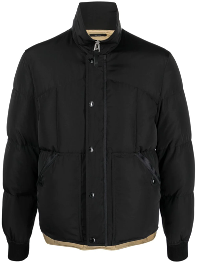 Tom Ford Quilted Down Jacket In Black