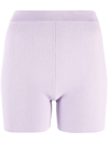 JACQUEMUS LE SHORT ARANCIA RIBBED BIKER SHORTS