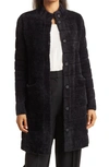 By Design Colette Quilted Faux Fur Jacket In Black