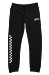 VANS KIDS' CHECK LOGO FLEECE DRAWSTRING PANTS