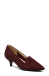 Adrienne Vittadini Pointed-toe Pump In Wine Fly Knit
