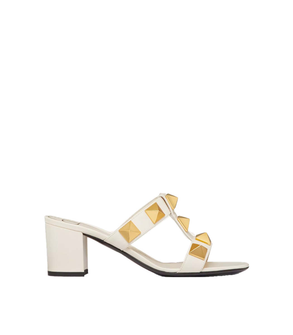 Roman Stud leather mules