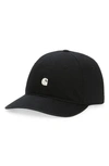Carhartt Madison Logo Embroidered Baseball Cap In Black/ Wax