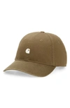 Carhartt Madison Baseball Cap In Seaweed/ Green