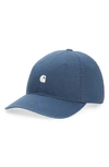 Carhartt Madison Baseball Cap In Storm Blue/ Wax