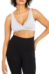 A Pea In The Pod Mesh Trim Lightweight Support Maternity And Nursing Bra In Grey Dawn