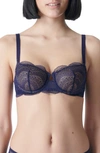 Simone Perele Karma Underwire Lace Demi Bra In Midnight