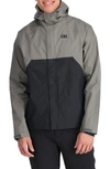 Outdoor Research Apollo Rain Jacket In Black/ Pewter