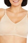 Motherhood Maternity Average Busted Seamless Maternity And Nursing Bra In Tan/beige