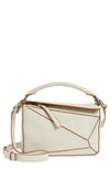 Loewe Small Puzzle Leather Bag In White