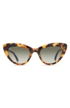 Toms Willow 52mm Cat Eye Sunglasses In Tortoise/ Olive Gradient