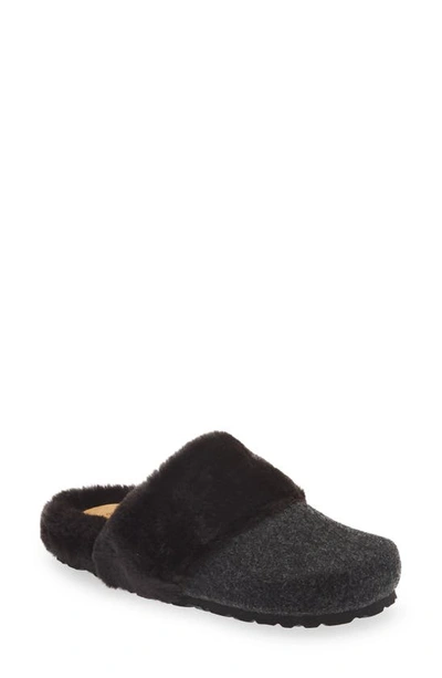 Toni Pons Lille Faux Fur Wool Blend Slipper In Black