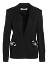 Jw Anderson Chain Link Peak Lapel Single-breasted Blazer In Black