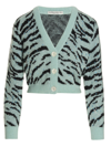 Alessandra Rich Zebra-print V-neck Cardigan In Multicolor