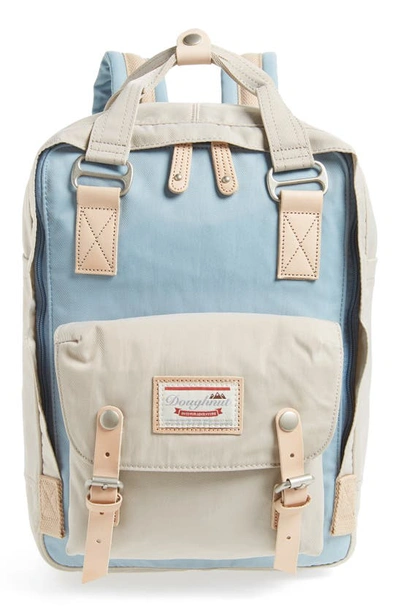 Doughnut Macaroon Colorblock Backpack In Light Blue/ Ivory