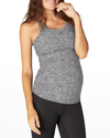 Beyond Yoga Maternity Racerback Tank Top In Black/white