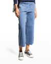 Nic + Zoe All Day Wide Leg Crop Jeans In Pacific Blue