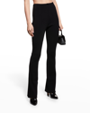 Herve Leger Black Lurex Variegated Rib Trousers In Black