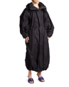 Bottega Veneta Oversized Hooded Crinkled Cotton-blend Twill Parka In Nero / Ash