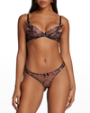 AGENT PROVOCATEUR LEISHA SHEER APPLIQU&EACUTE; THONG