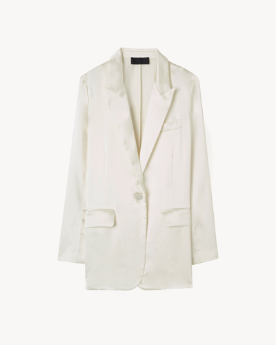 Nili Lotan Silk Eveline Jacket In Ivory