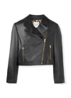 St John Leather Biker Jacket In Black