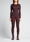 Marine Serre Moon-print Leggings In Red