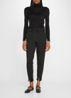 Theory Slouchy Double-knit Jogger Pants In Black