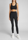 Balenciaga Cut Out Stretch Tech Jersey Leggings In Noir / Ecru