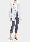 Theory Clairene New Divide Wool-cashmere Jacket In Light Gray