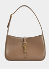 Saint Laurent Le 5 A 7 Ysl Shoulder Bag In Smooth Leather In Taupe