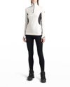 Moncler Half-zip Pullover Sweater In Black
