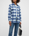 Rails Tripp Plaid Button Down Shirt Jacket In Azure Sapphire
