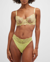 Skarlett Blue Women's Entice Balconette Underwire Bra 324143 In Yellow