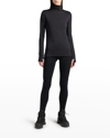 Moncler Signature Turtleneck Jersey In Pink