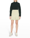 Jil Sander Fit-&-flare Boucle Knit Mini Skirt In Light/past