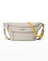 Mz Wallace Crosby Sling Convertible Belt Bag In Atmosphere/yellow