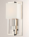 Crystorama Dixon 1-light Polished Nickel Sconce With Drum Shade