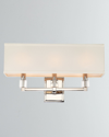 Crystorama Dixon 3-light Polished Nickel Sconce With Shade