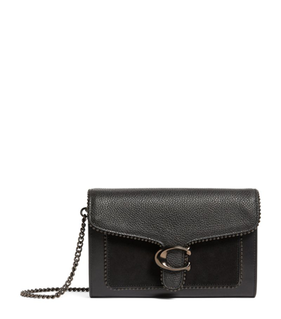 Coach Leather Tabby Chain Cross-body Bag In Pewter/black