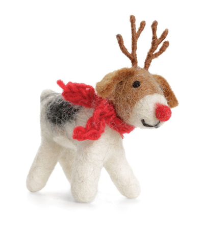 Harrods Red-nosed Dog Decoration In Multi