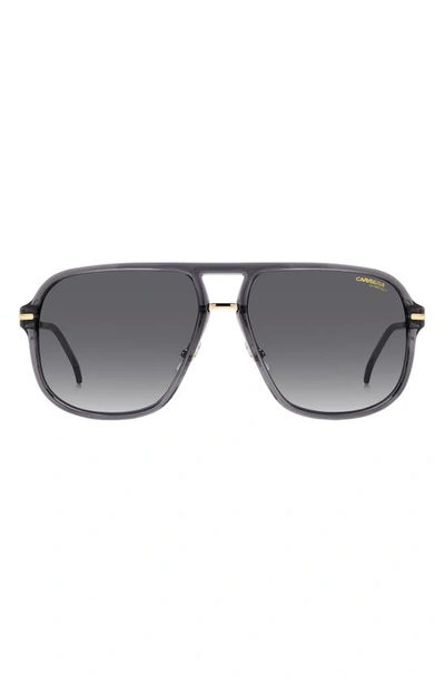 Carrera Eyewear 60mm Gradient Square Sunglasses In Grey / Grey Shaded